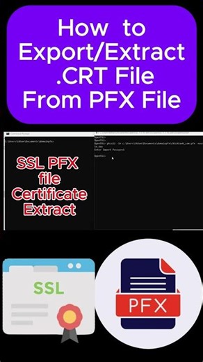 How to Convert or Export .CRT File from .PFX File #ssl #openssl #pfx #export #howto