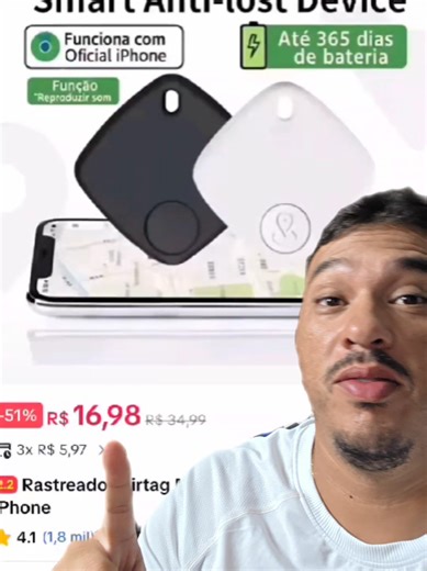Tag com GPS para Iphone, em preço promocional. Corre no Link [carrinho laranja] e garanta o seu.