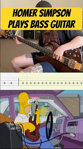 Homer Simpson Gets A Bass Guitar (Bass Guitar Cover with TABS) | The Simpsons - S26 Ep8 ‘Covercraft’