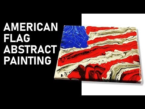 4th of July - Acrylic Pouring - American Flag Painting