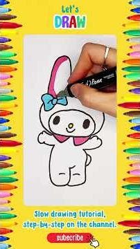 How to Draw My Melody from Sanrio | Easy Step-by-Step Drawing for Kids ✏️🎨
