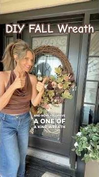Diy fall wreath #fall #diyfalldecor #fallwreath #fallporch