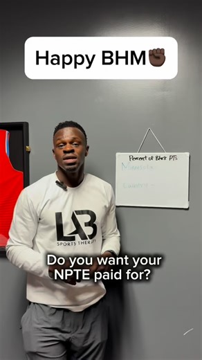 LAB Sports Therapy on Instagram: "To celebrate Black History Month, LAB Sports Therapy will be paying for two NPTE registration fees! To enter: -Follow LAB Sports Therapy -Share this video -tag someone who you also want to win The winner will be announced two weeks from today, February 16th! @ptsofcolor #blackhistorymonth #doctorofphysicaltherapy #physicaltherapystudent #physicaltherapist"