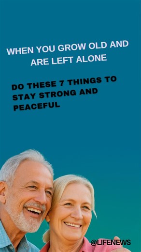 Growing old alone can feel painful — but it doesn’t have to mean living in sadness or emptiness. Doctors and psychologists say that the key to a happy, peaceful old age isn’t about who’s around you… it’s about how you choose to live every single day. In this heart-touching video, we’ll share 7 powerful things you can do when you’re older and find yourself alone — to stay happy, healthy, and full of purpose again. ✨ What You’ll Discover: 💭 7 daily habits that bring peace and meaning in old age �