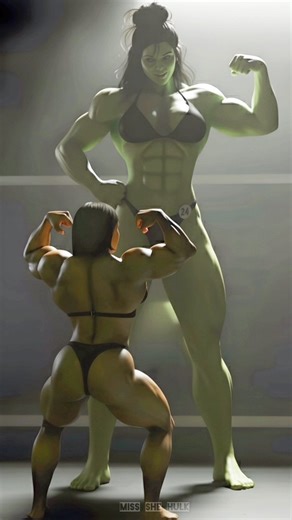 Miss She hulk on Instagram: "5'6" Beast called out a 9'8" goddess🔥 Brave move… now watch my power rewrite the stage..💪🏼💚🔥 Follow me @shehulkpro #reel #reelviral❤️ #reelitfeelit #featured #shehulk #fitnessgirl"