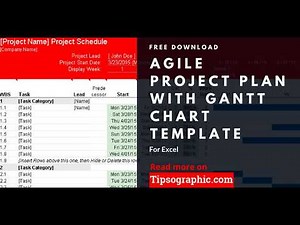 Agile Project Plan Template for Excel with Gantt Chart ► Free Download