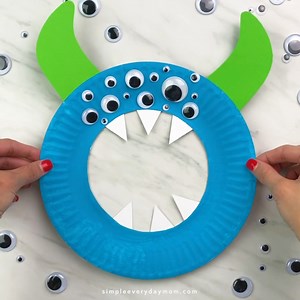 5.4K views · 35 reactions |  Create colorful paper plate monsters Snag your download below | Simple Everyday Mom | Facebook