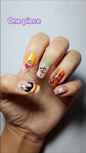 One piece nail art inspiração #shorts #onepiece