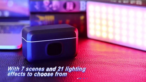 T12 Pro RGB Video Light,12W Portable LED Camera Light with 2500-8000K, 4000mAh Rechargeable Battery, 21 Effects, CRI 96+, for Studio Photography, Vlogging, Streaming, Selfie Video and Phone Recording