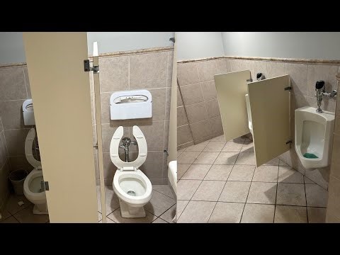 Pool men’s restroom with vintage eljer sanuses toilets and eljer correcto urinals!!