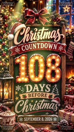 ✨ 108 Days Until Christmas! The Countdown Continues! 🎄🎅 #ChristmasCountdown #Shorts