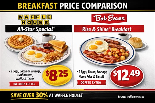 Waffle House Menu with Prices 2026