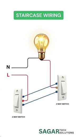 2way switch wiring | #electrical #electrician#shorts #viral #trending #explore #electricalguru