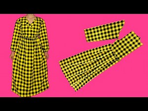 🍂 How to Sew a Stunning Fall Dress with All Details in Just Minutes! 🍁