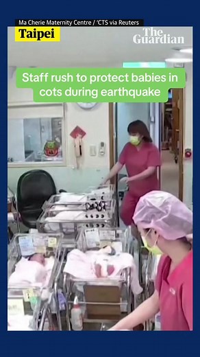 Surveillance video caught the moment an earthquake in Taiwan hit Taipei’s Ma Cherie maternity centre. Taiwan is still assessing the aftermath of the quake – given a magnitude of 7.2 by the national earthquake monitoring agency, 7.4 by the US and 7.7 by Japan – which struck near Hualien. Read more via the link in our bio. #Taiwan #Earthquake