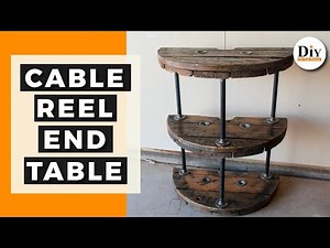 Cable Spool Projects: Cable Reel End Table - Recycled Furniture Project