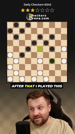My combination from a blitz game! ⚡ ⚪⚫ ⭐3/7 | Daily Checkers #245