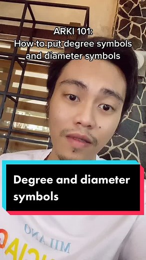 How to put diameter and degree symbols #fyp #foryoupage #architecture #arki #tiktokphilippines #tiktokaechitect #architect