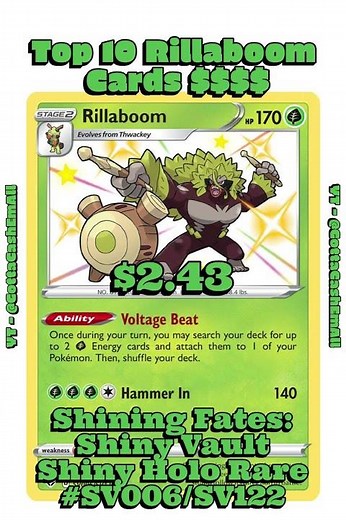Top 10 Most EXPENSIVE Rillaboom Pokémon Cards That Will Blow Your Mind! #pokemon #pokemoncards #tcg