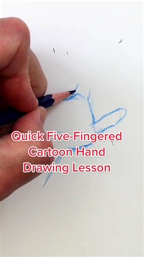 Quick Five-Fingered #Cartoon Hand #Drawing Lesson. #learnontiktok #animation #share #draw #art #Tutorial #artist #youtube