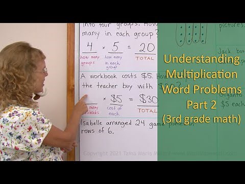 Understanding multiplication word problems, part 2