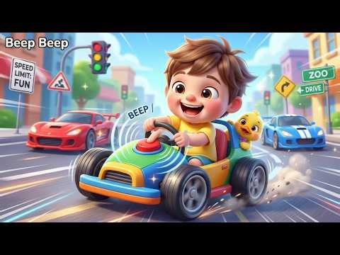 Baby Car Says Beep Beep Fun Vehicles & Learning Nursery Rhyme for Kids | Happy Little Rhyme
