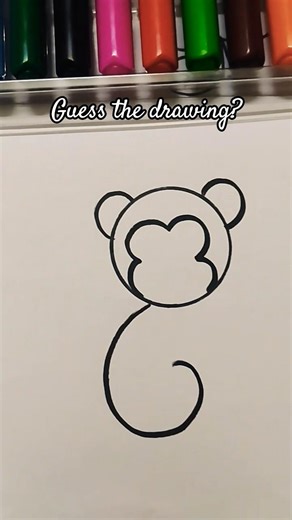 How to draw a Monkey 🐒 easy #shortsviral #drawings #art #trending