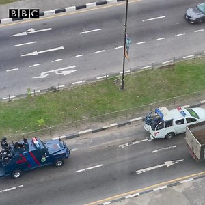 64K views · 1K reactions | Police don embark on a show of force exercise for Nigeria commercial city of Lagos. Di police carry out di exercise for some parts of di city – BBC Pidgin sign a long convoy of armed officers along Osborne road for Ikoyi, one elite town for Lagos. “Di patrol na just to make pipo know say dem dey protected and safe,” Benjamin Hundeyin, police spokspesin for Lagos tok. | BBC News Pidgin | Facebook