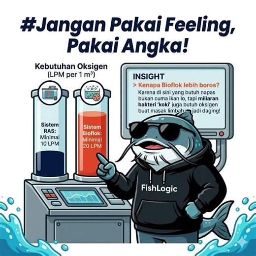 STOP ASAL BELI POMPA! Cara Hitung Kebutuhan Aerasi Kolam RAS & Bioflok 🐟🌬️