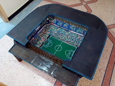 how to make football stadium with cardboard - DIY & crafts