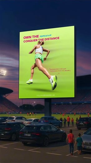 Graphics Super on Instagram: "Design Process REVEALED! Watch me build this powerful, neon-drenched Nike running poster from scratch. Every detail, every color choice—it's all in the video! Like this post if you're a design process addict too! . . . . Amazing work by @designer_wd_ . . . - Comment your insights and questions! - Share with your friends if it is helpful! . . . #graphicdesign #designprocess #photoshopedit #designtutorial #designinspiration #nikeconcepts #nikerunning #sportsposters #p