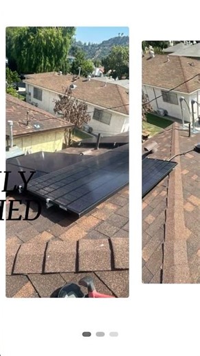 Eight Black Panels Solar Installation in Los Angeles