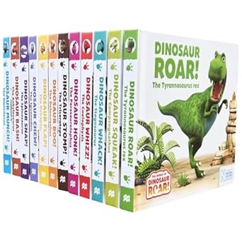 Amazon.com: The World of Dinosaur Roar Series 12 Books Collection Set (Dinosaur Snap, Flap, Whack, Whizz, Roar, Stomp, Boo, Munch, Honk, Squeak, Bash & Chew): 9789124350307: Peter Curtis, Jeanne Willis: 圖書