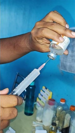 Pulling Injection And Mix Ns Saline 😱💉 #injection #motivation #science
