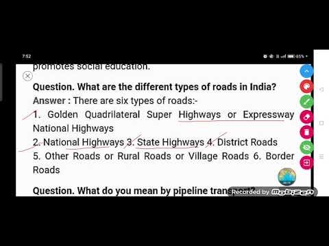 What are the different types of roads in India?