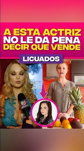A esta actriz no le da pena decir que vende licuados.