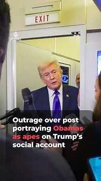 Trump won't apologise despite backlash over video depicting Obamas as apes | AJ #shorts