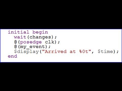 Verilog Tutorial 7 -- always @ event wait