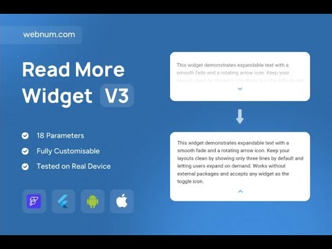 FlutterFlow Expandable Text Widget 👇📄 #flutterflow #text #expandable