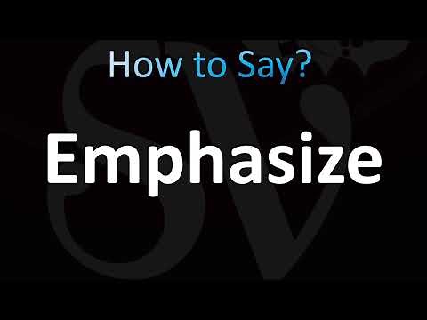 How to Pronounce Emphasize (CORRECTLY!)