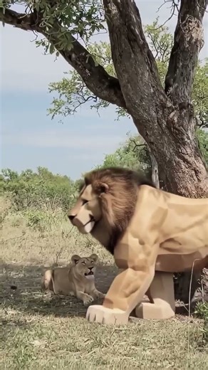 A Roblox Lion Meets a Real Lioness… and Things Get Wild