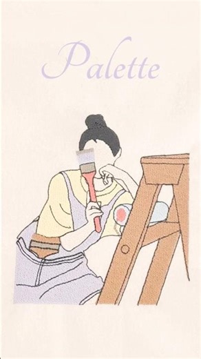 [드로잉 자수] 그림에서 자수로 ( bgm: IU 좋은날 )