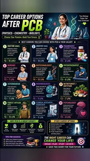 🚀 Top Career Options After PCB With Salary 💰 | Best Careers For Students