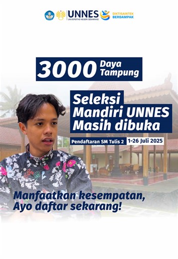 Seleksi Mandiri UNNES 2025: Daftar Sekarang!