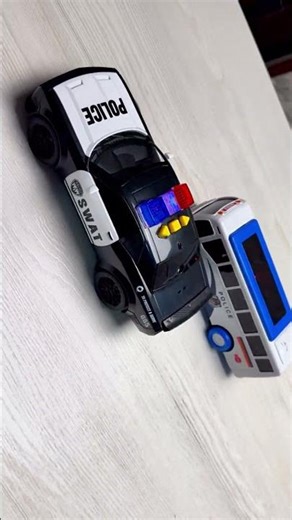 Police Car Downhill Box Race | Toy Police Car Speed Challenge for Kids