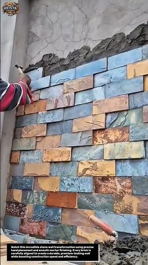 Most Satisfying Stone Wall Build You’ll Watch Today! 🔥