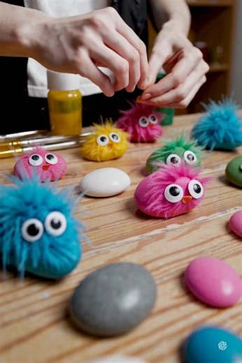 1.4K views | Fluffy Pet Rocks Craft Ingredients: Smooth, clean rocks...