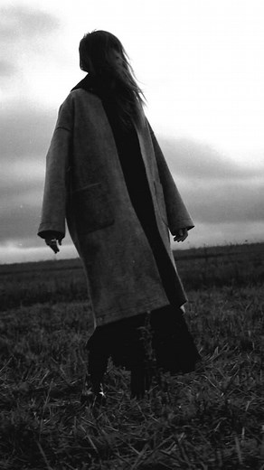 Meadow Hush Coat, a long, oversized trench crafted from 100% natural wool. Its softly structured silhouette drapes effortlessly, offering warmth without weight. #ficimimi #naturalfabrics #slowfashion #craftedwithcare #ethicalwardrobe #secondskin | Fici Mimi