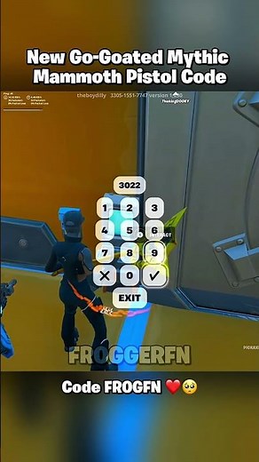 Go Goated Mythic Mammoth Pistol Code 🤯 #fortniteoffline #shortsfeed #fypp