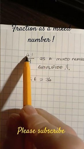 write the fraction as a mixed number in simplest form...#maths #math #mathstricks #number #tutorial